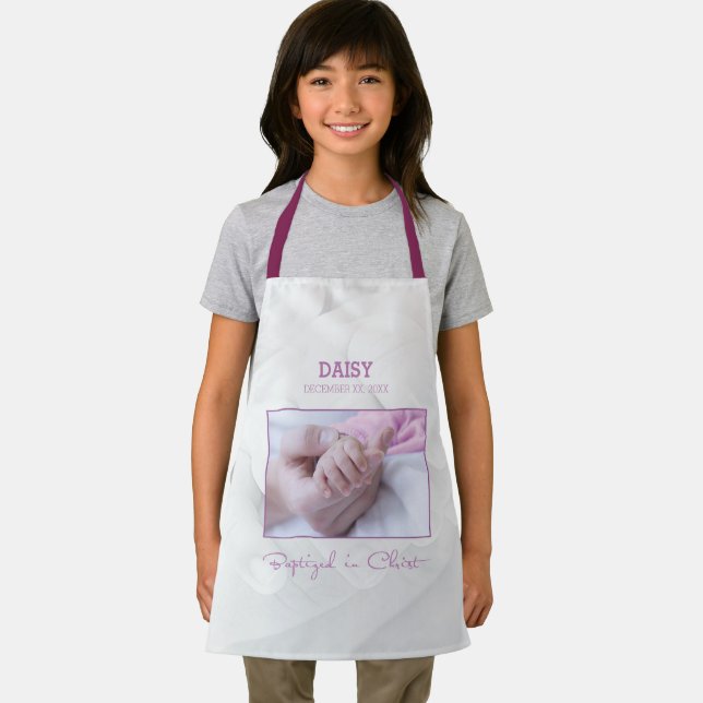 Girl Baptism Congratulations for Baby Personalised Apron (Insitu)