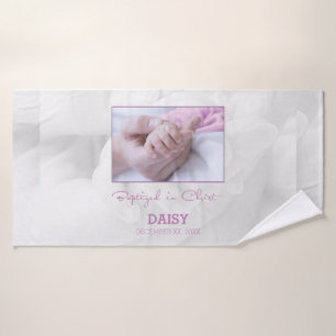 Girl Baptism Congratulations for Baby Personalised Bath Towel
