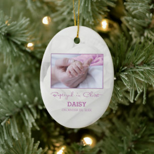Girl Baptism Congratulations for Baby Personalised Ceramic Ornament