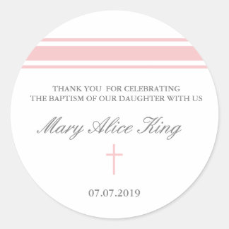 Girl baptism favour stickers