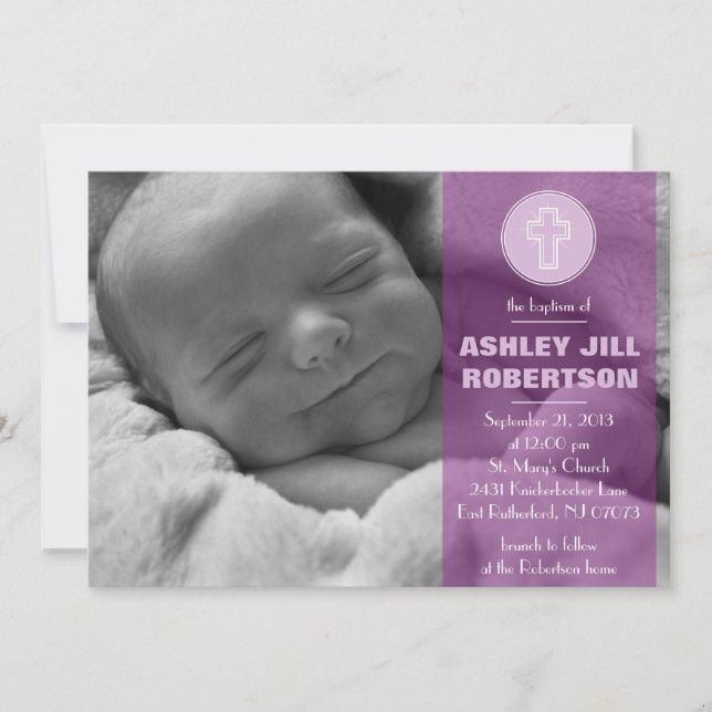 Girl Baptism Invitation (Front)