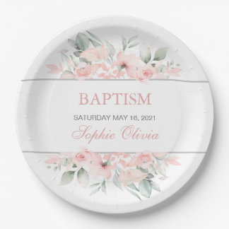Girl Baptism Party Supplies Tableware Paper Plate