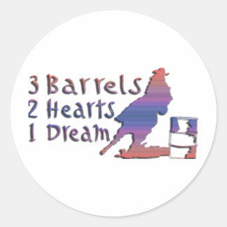 GIRL BARREL RACING CLASSIC ROUND STICKER