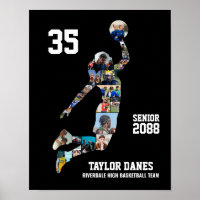 Girl Basketball Player Sports Senior Photo Collage