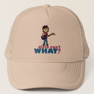 Girl Bass Guitar Player Trucker Hat