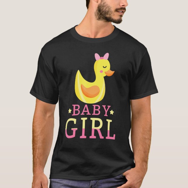 Girl Bath Teen Yellow Duck Rubbery Baby Girl T-Shirt (Front)