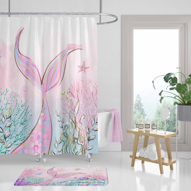 Girl Bathroom decor, Mermaid Shower Curtain (Creator Uploaded)