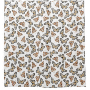 Girl Bathroom decor, Monarch Butterfly Shower Curtain