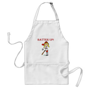 Girl Batter Up Baseball Tshirts and Gifts Standard Apron