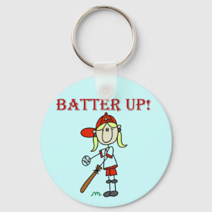 Girl Batter Up Tshirts and Gifts Key Ring