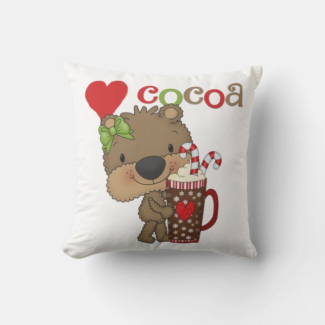 Girl Bear Cocoa Love Cushion (Front)