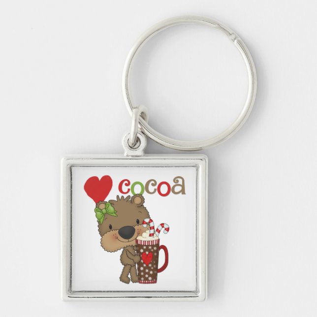 Girl Bear Cocoa Love Key Ring (Front)