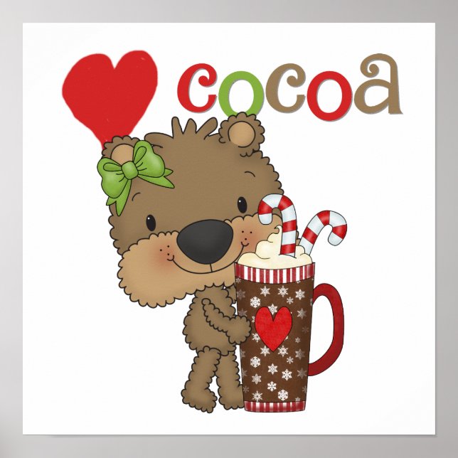 Girl Bear Cocoa Love Poster (Front)