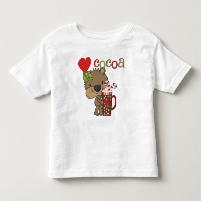 Girl Bear Cocoa Love Toddler T-Shirt (Front)