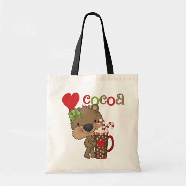 Girl Bear Cocoa Love Tote Bag (Front)