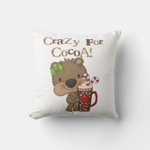 Girl Bear Crazy For Cocoa Cushion