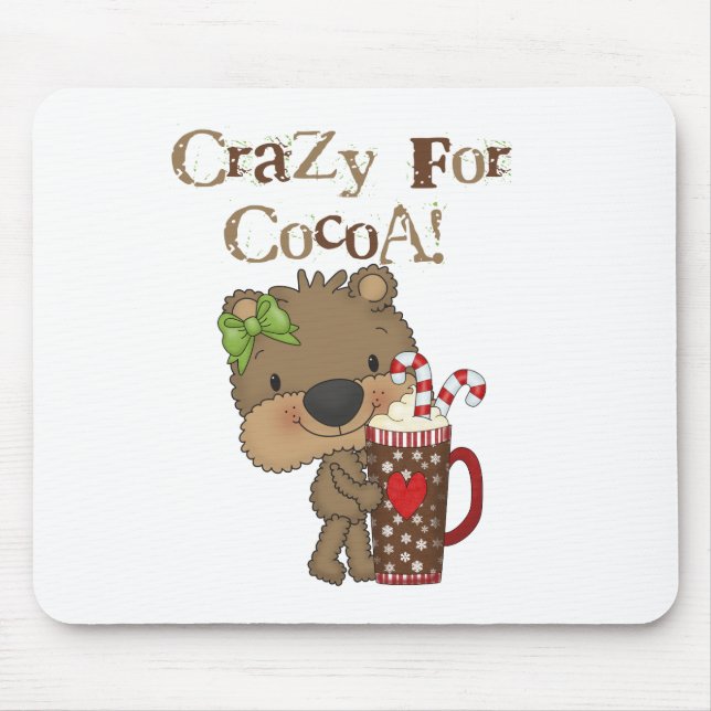 Girl Bear Crazy For Cocoa Mouse Pad (Front)