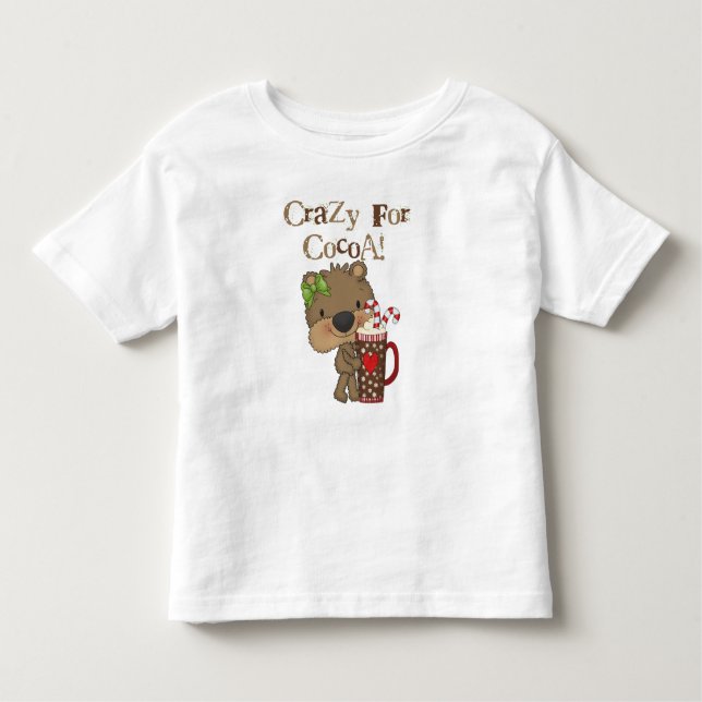 Girl Bear Crazy For Cocoa Toddler T-Shirt (Front)