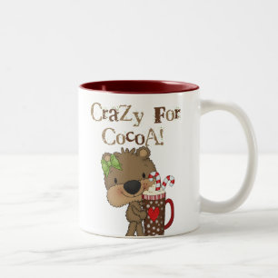 Girl Bear Crazy For Cocoa Two-Tone Coffee Mug