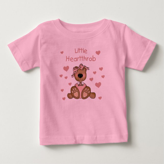 Girl Bear Little Heartthrob Baby T-Shirt (Front)