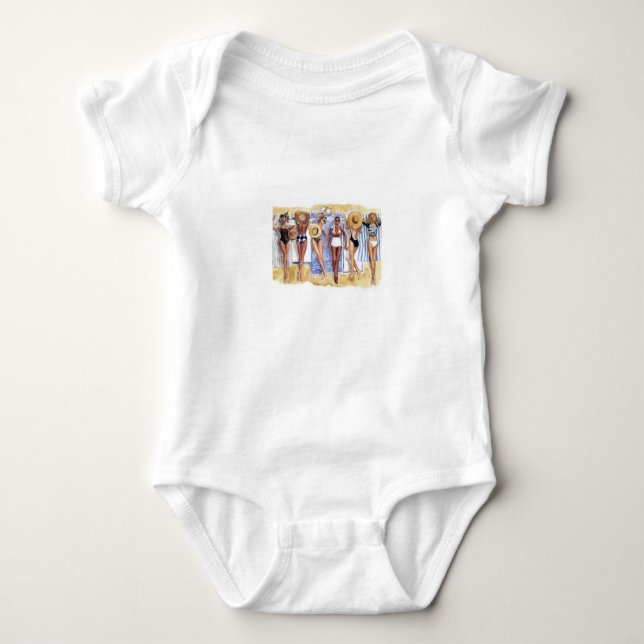 girl, beautiful girl, girl group baby bodysuit (Front)