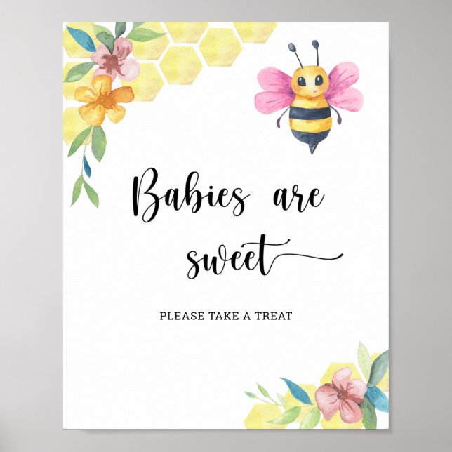 Girl Bee - babies are sweet  Poster (Front)