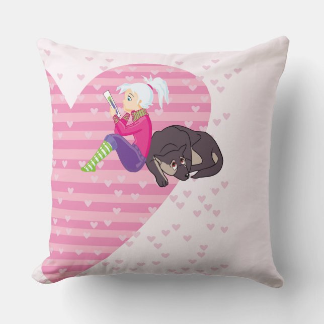 Girl Being in love Cushion (Front)