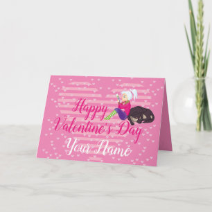 Girl Being in love Holiday Card