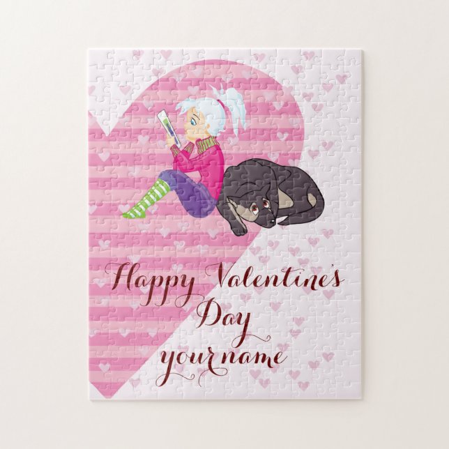 Girl Being in love Jigsaw Puzzle (Vertical)