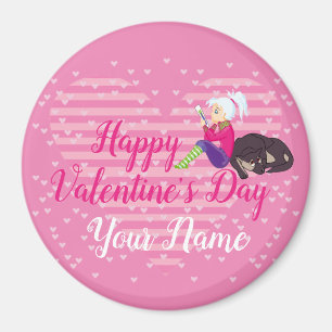 Girl Being in love Magnet