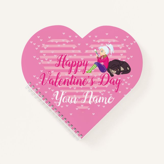 Girl Being in love  Notebook (Front)