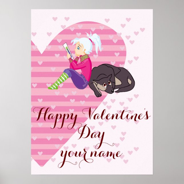 Girl Being in love Poster (Front)