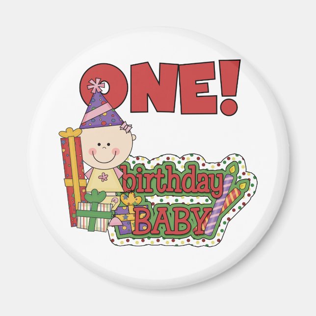 Girl Birthday Baby Tshirts and Gifts Magnet (Front)