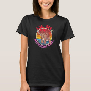 Girl Birthday I Lil Sis I Stegosaurus I Family Mat T-Shirt