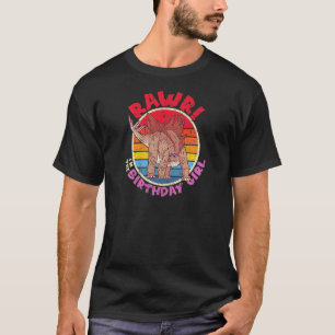 Girl Birthday I Rawr! Stegosaurus Stenops I Family T-Shirt