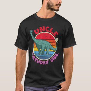 Girl Birthday I Uncle I Brachiosaurus I Family Mat T-Shirt