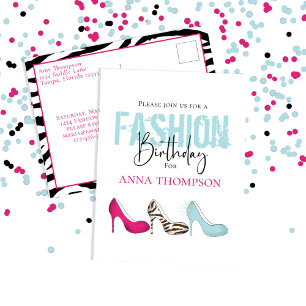 Girl Birthday Party Cool Template Postcard