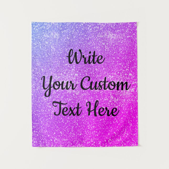 Girl Birthday Party Photo Booth Backdrop Sparkle Tapestry (Front)