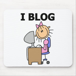 Girl Blogger Mouse Pad