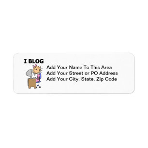 Girl Blogger Return Address Label