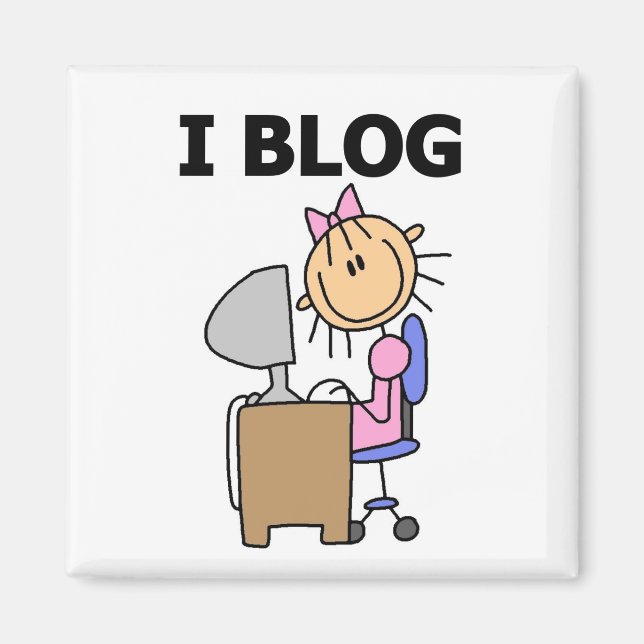 Girl Blogger Tshirts and Gifts Magnet (Front)