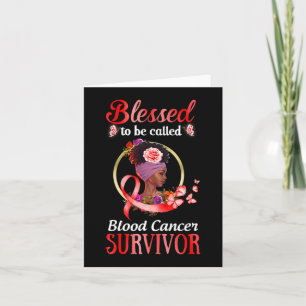 girl blood cancer awareness tee blessed to be call card