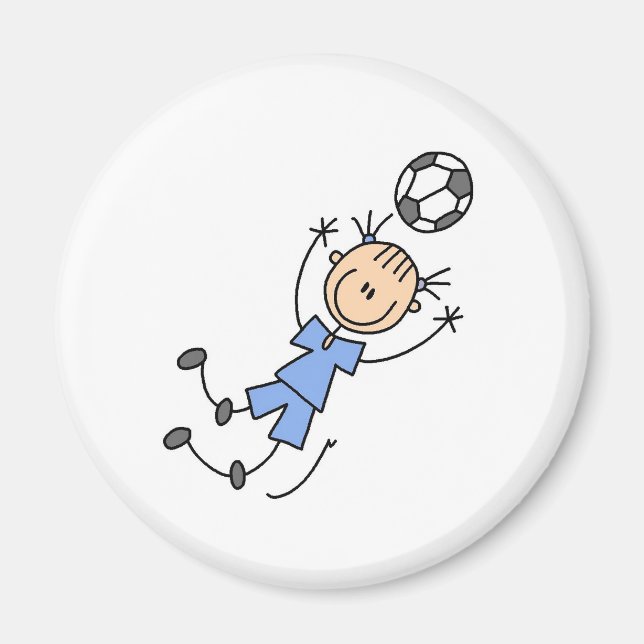 Girl Blue Soccer Uniform Magnet (Front)