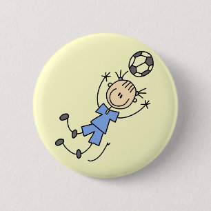 Girl Blue Soccer Uniform Tshirts and Gifts 6 Cm Round Badge