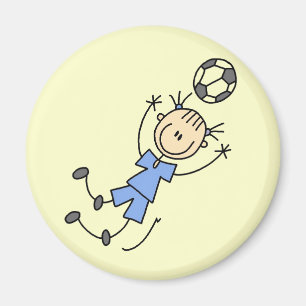 Girl Blue Soccer Uniform Tshirts and Gifts Magnet