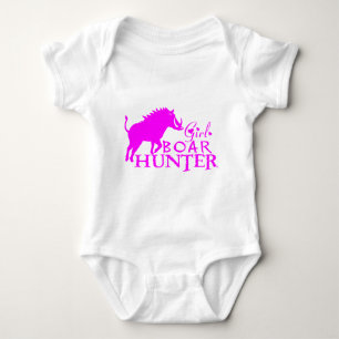 GIRL BOAR HUNTING BABY BODYSUIT