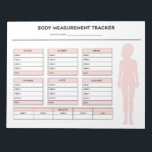 Girl Body Measurements Weight Loss Tracker Goal Notepad<br><div class="desc">Girl Body Measurements Weight Loss Tracker Goal Notepad. Log your progress each week with this body measurement tracker notepad. Pink version.</div>