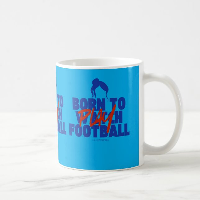 Girl Born to Play Football Coffee Mug (Right)