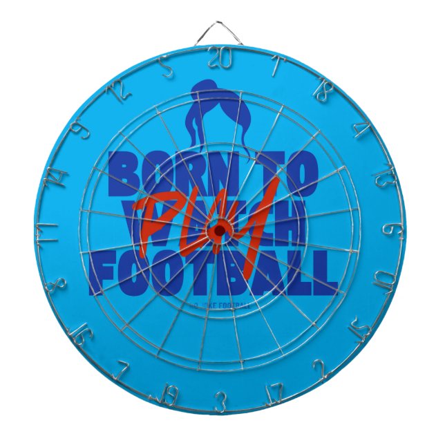 Girl Born to Play Football Dartboard (Front)