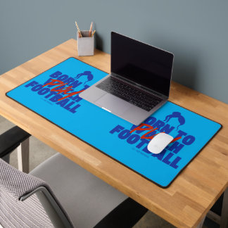 Girl Born to Play Football Desk Mat